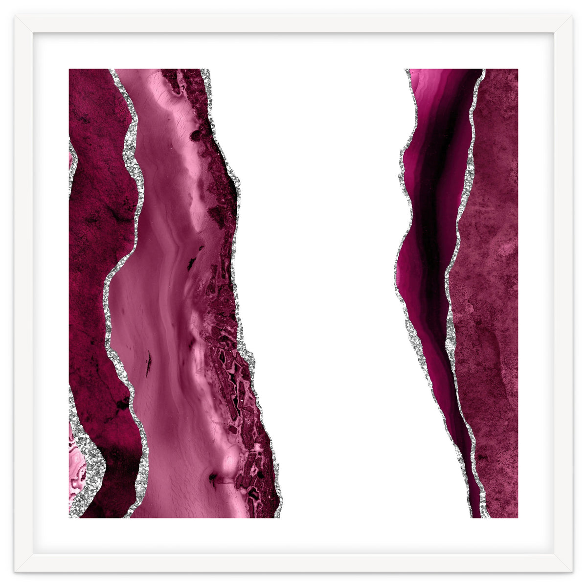 Burgundy & Silver Agate Texture 06