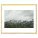 Snow-covered green mountains - Iceland thumbnail