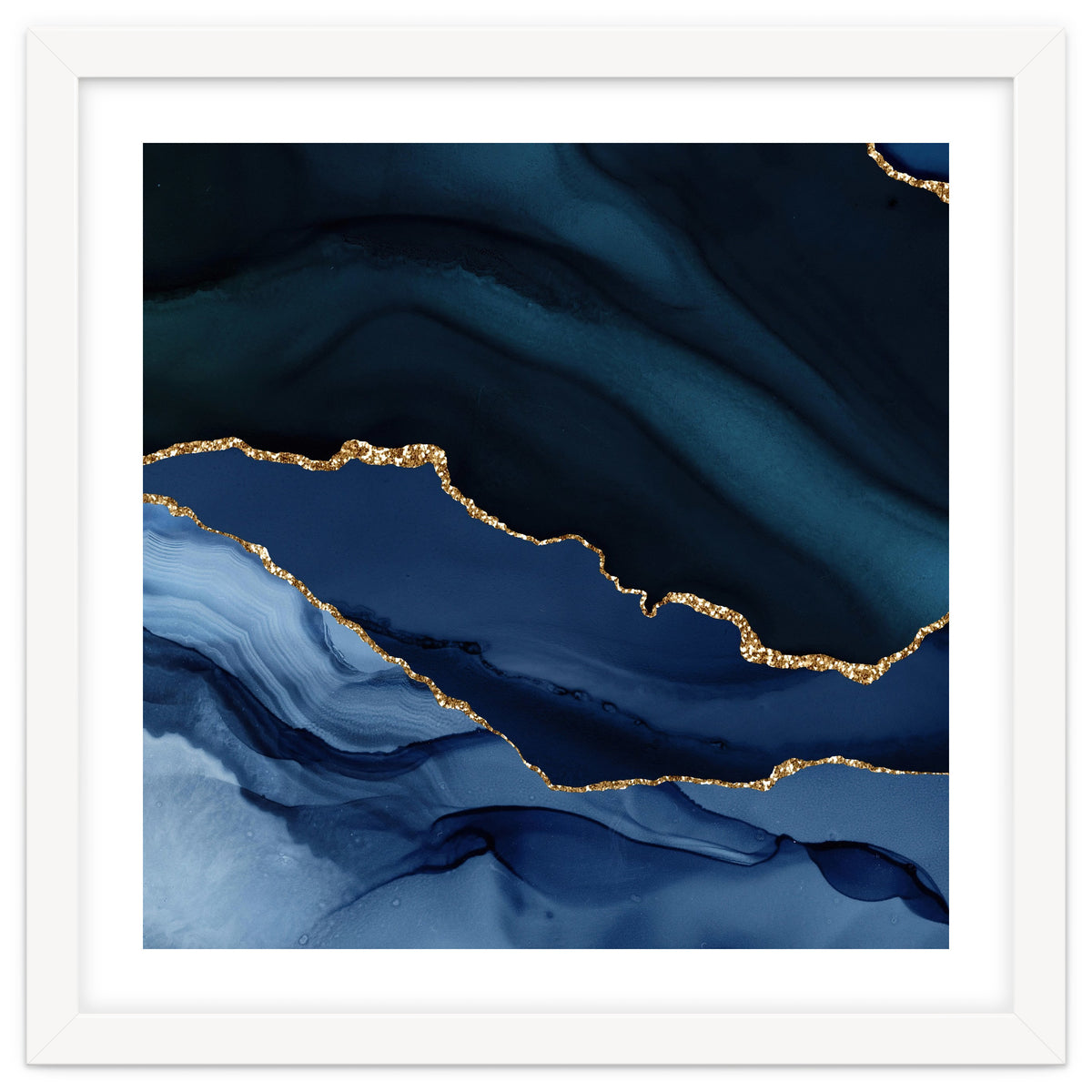 Navy & Gold Agate Texture 12