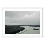 River passing through a black volcanic road - Iceland thumbnail