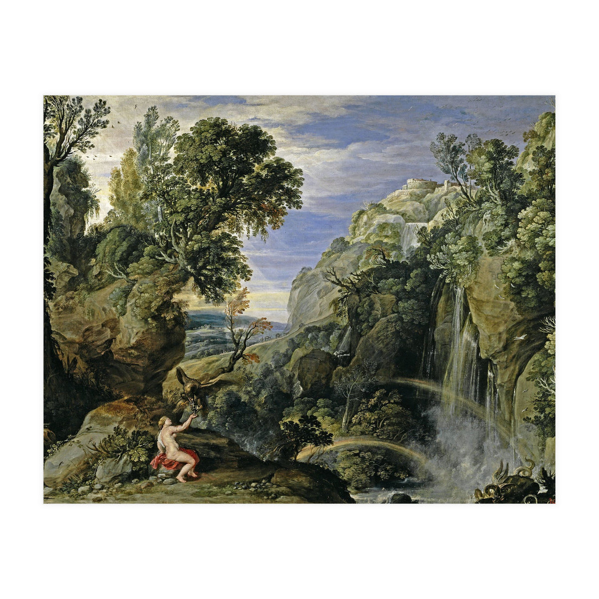 Pedro Pablo Rubens; Paul Bril / 'Landscape with Psyche and Jupiter', 1610; ca. 1630, Flemish Scho... (Print Only)
