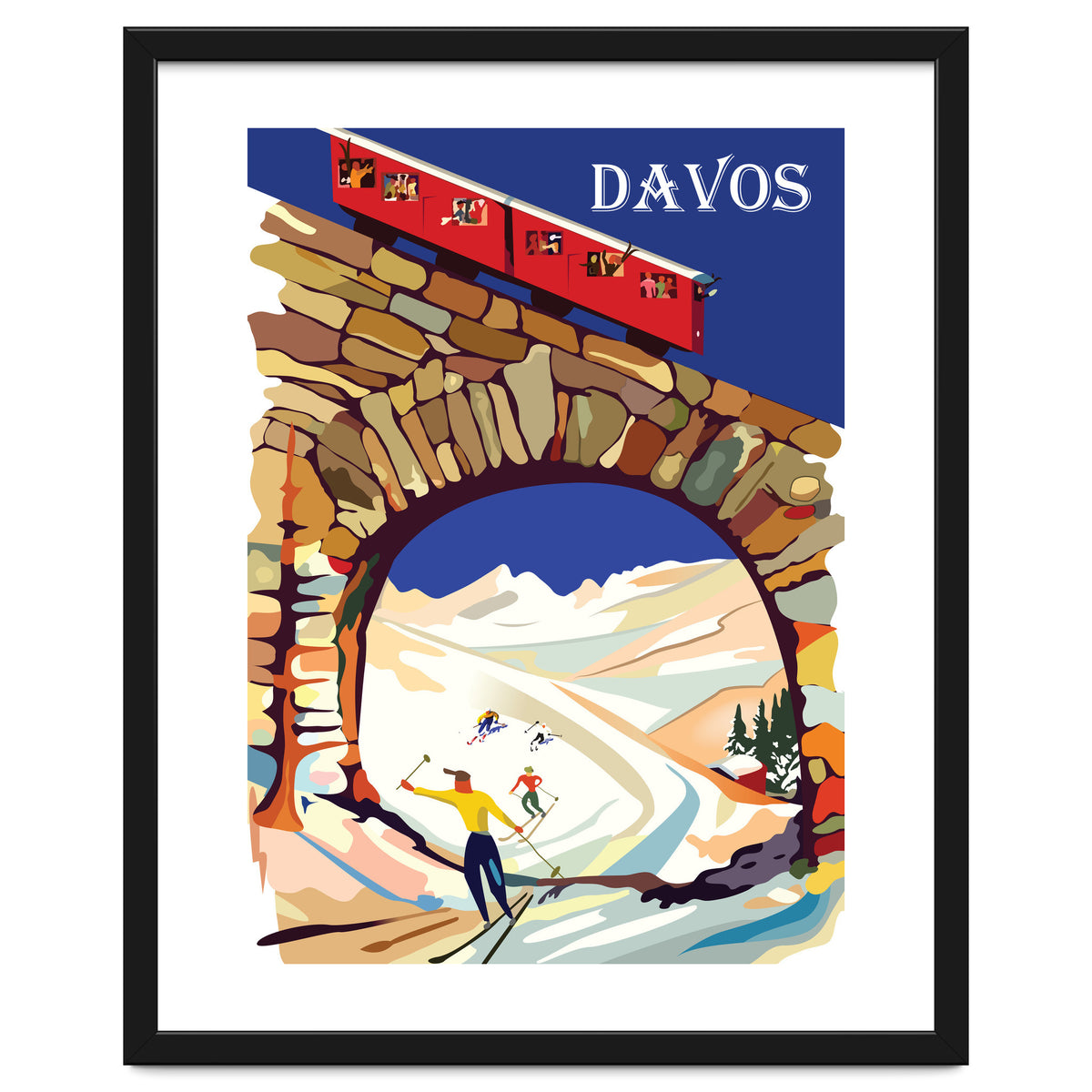 Davos Funicular on the Bridge