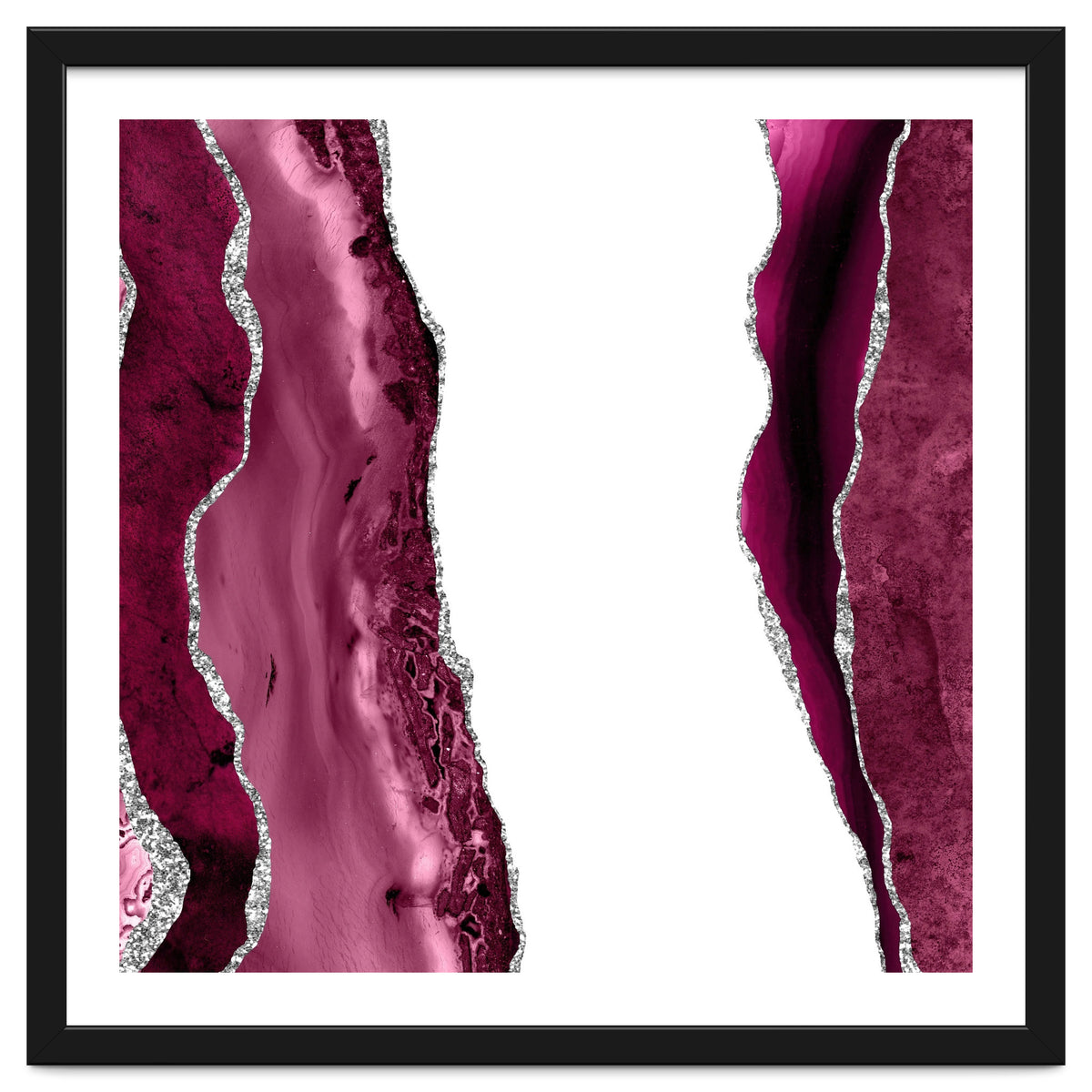 Burgundy & Silver Agate Texture 06