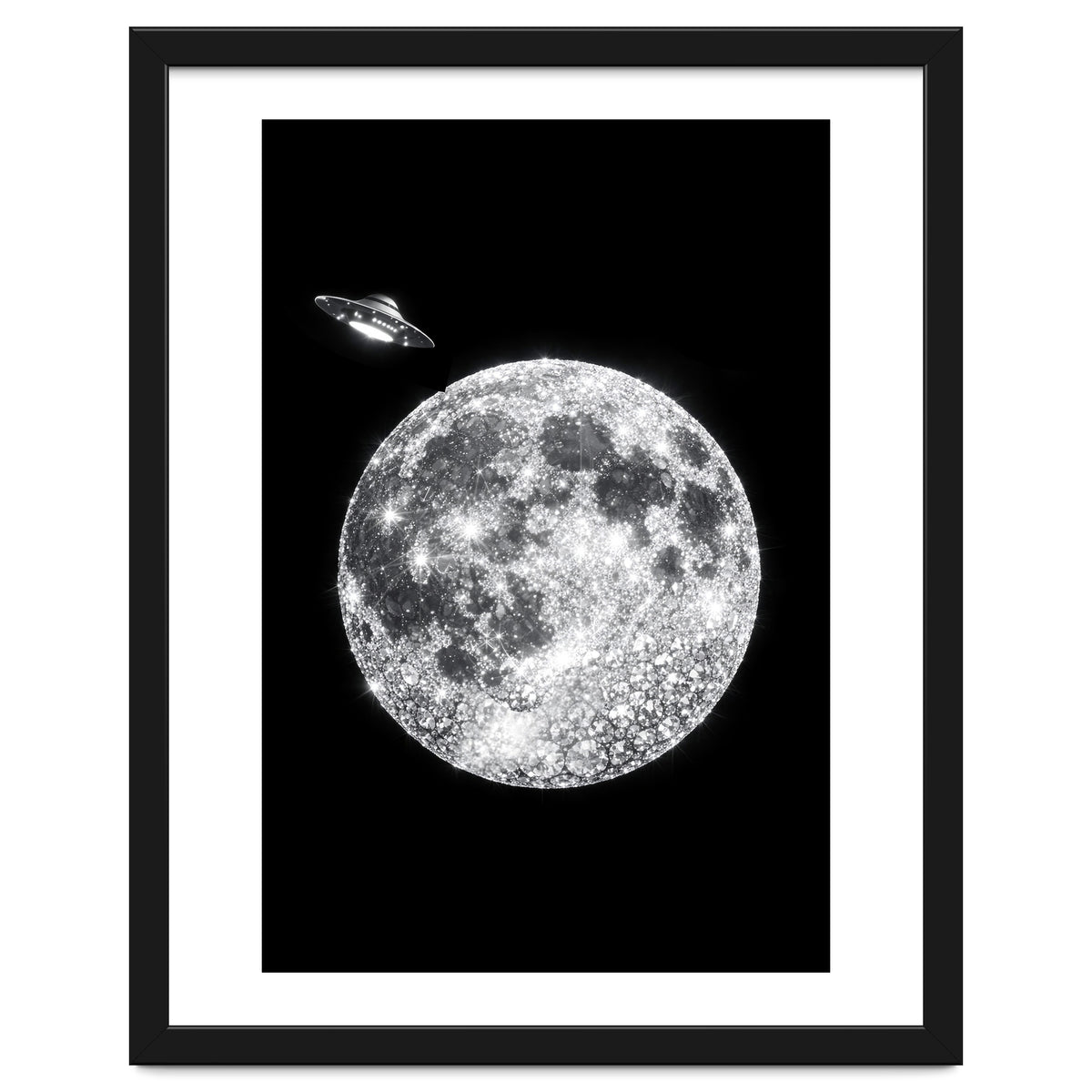 Diamond moon and UFO