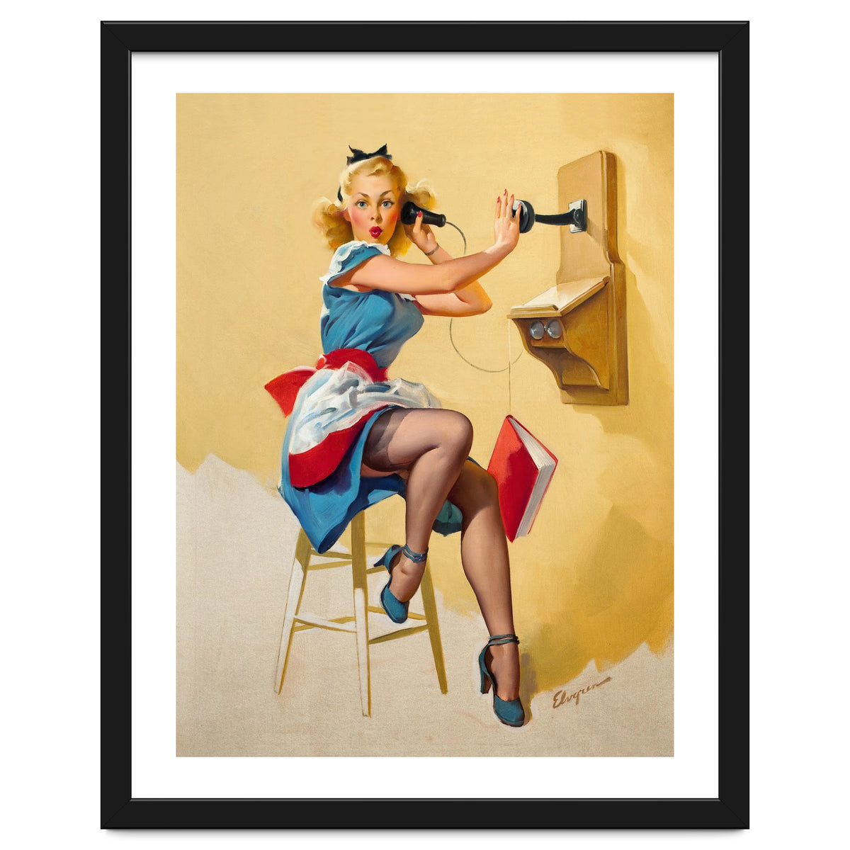 Pinup Gossip Girl On The Phone