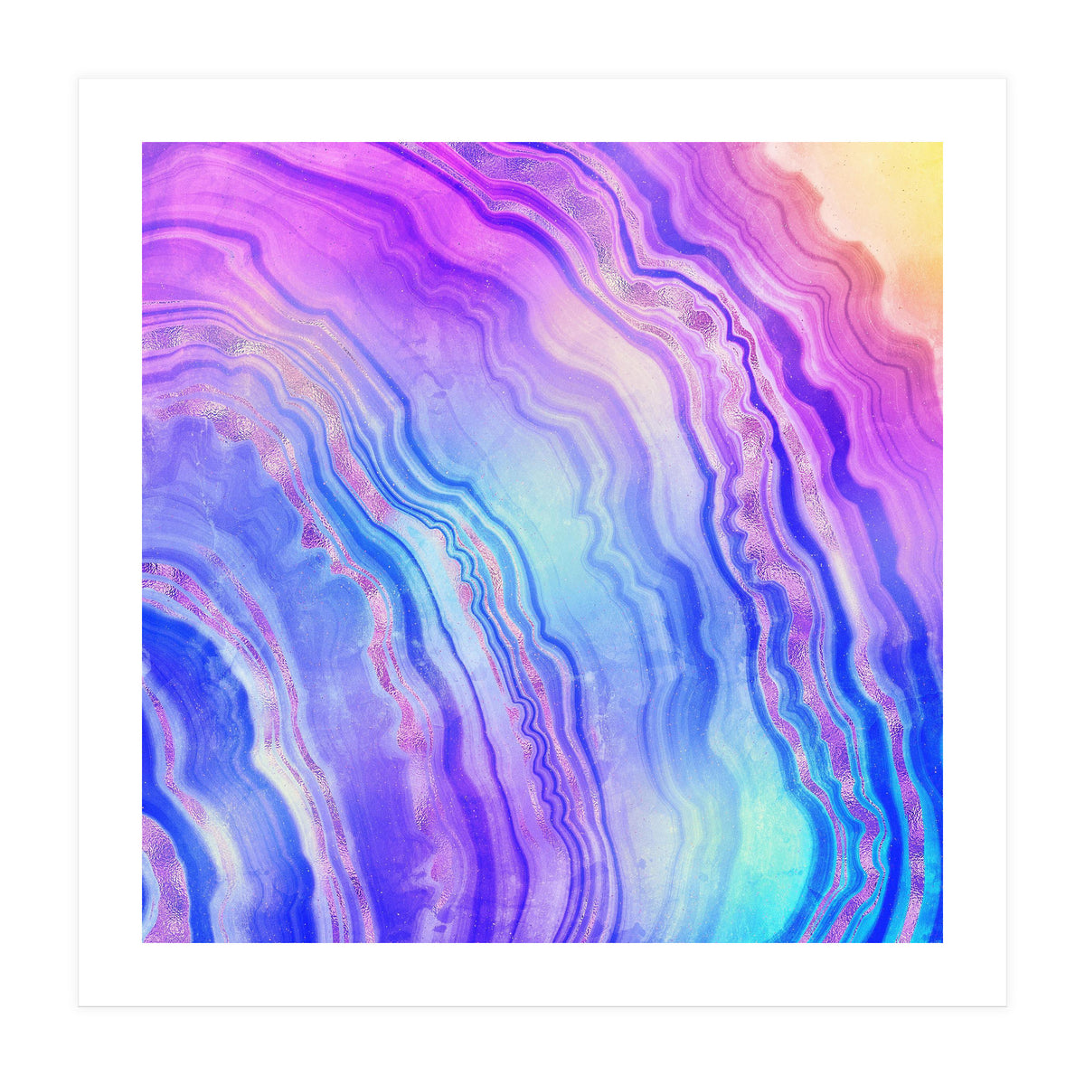 Neon Agate Texture 07 (Print Only)
