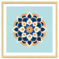 Mandala flower - orange and blue