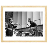 Conductor Herbert von Karajan rehearsing with Nathan Milstein in Lucerne, Switzerland. Lucerne,1957. thumbnail