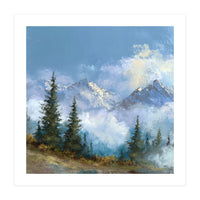 Majestic Snow-Capped Alpine Peaks (Print Only)