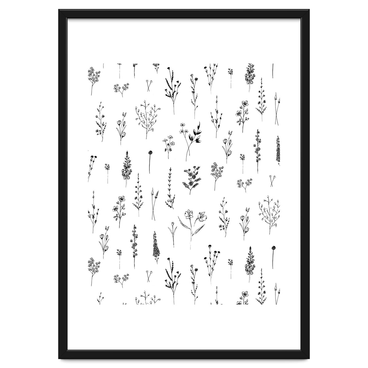 Wildflowers Minimalist Pattern