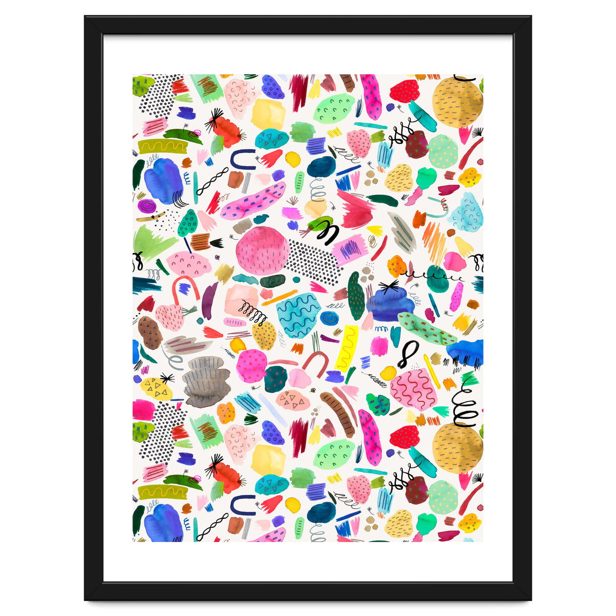 Abstract Colourful Marks Scribbles