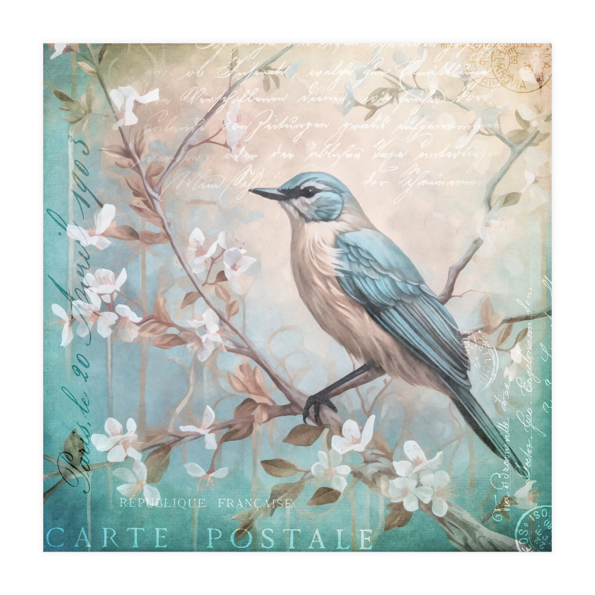 Bird Vintage Nostalgia II (Print Only)