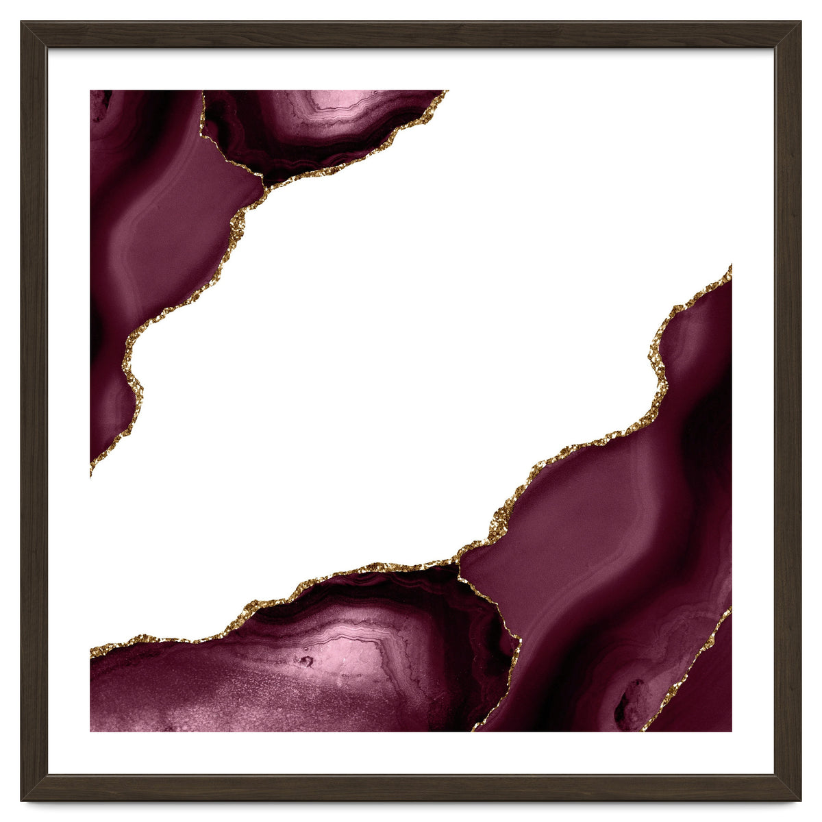 Burgundy & Gold Agate Texture 22