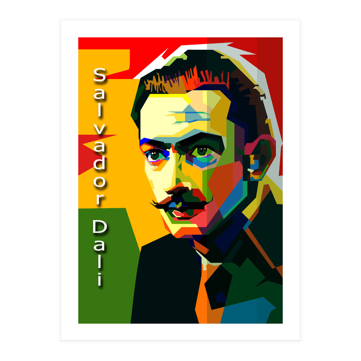 Salvador Dali Maestro Painting In Pop Art WPAP (Print Only)