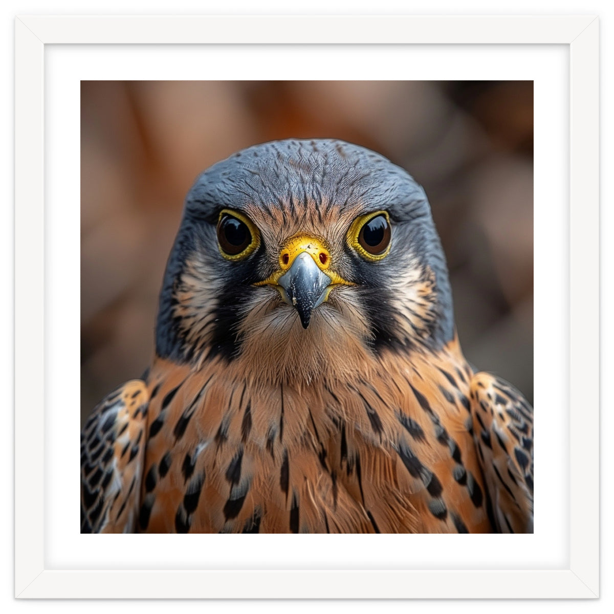 Close Up Kestrel Falcon Bird Portrait Majestic