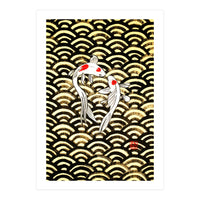2 Koi In Wood (Print Only)