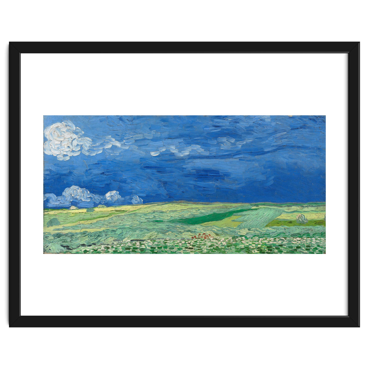 Wheatfield under Thunderclouds. Date: July 1890, Auvers-sur-Oise. Dimensions: 50.4 cm x 101.3 cm,...