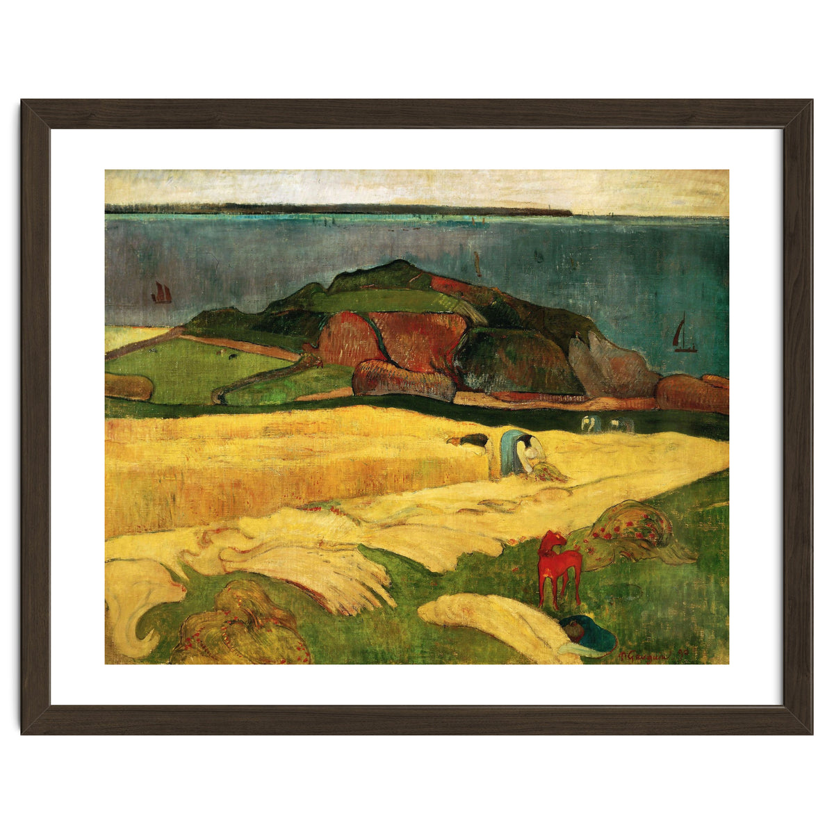 Paul Gauguin / 'Seaside Harvest', 1890, Oil on canvas, 92 × 73 cm.