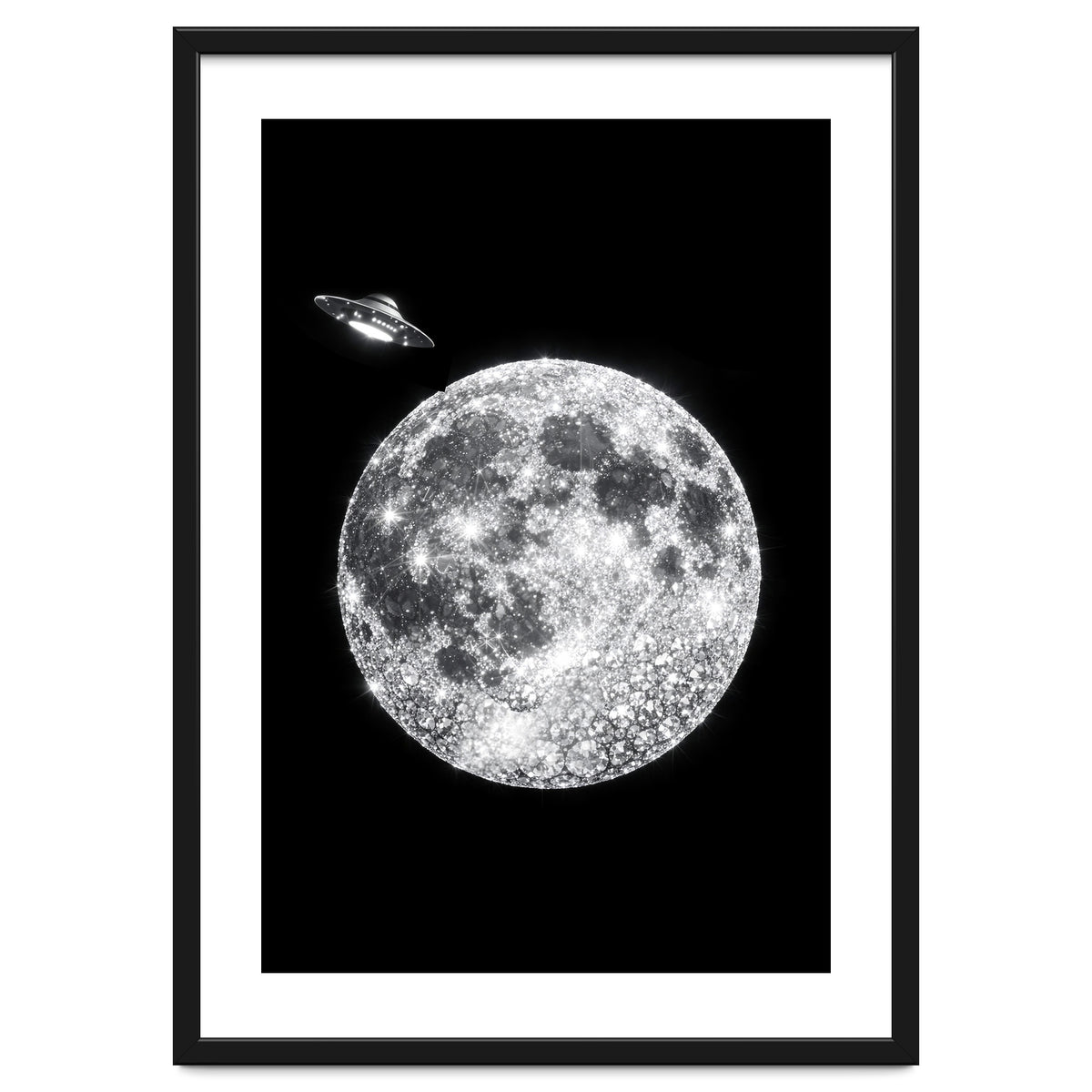 Diamond moon and UFO