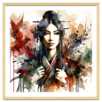 Phoenix Spirit Asian Warrior Portrait