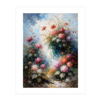 Ethereal Summer Garden Oil Painting (Print Only)
