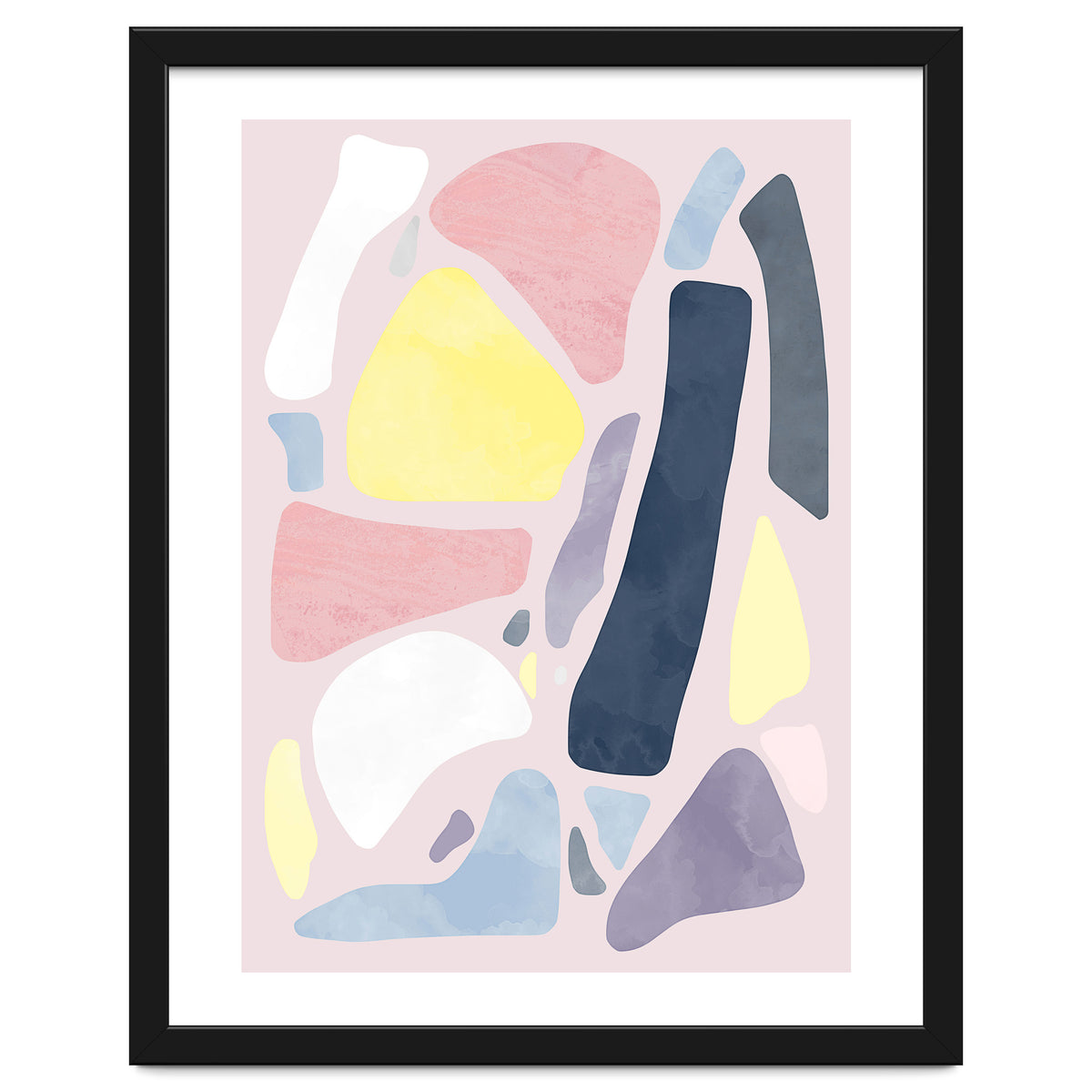 Organic Rustic Abstract Shapes Pastel I