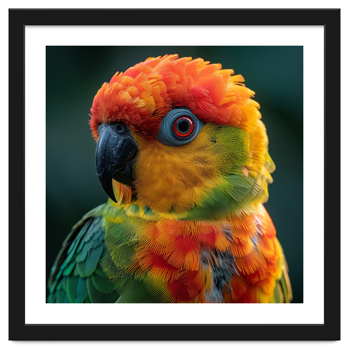 Sun Conure Parrot Close Up Eye