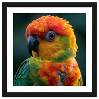 Sun Conure Parrot Close Up Eye