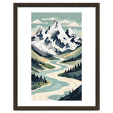 Majestic Alpine Peaks: Organic Modern Landscape Art thumbnail