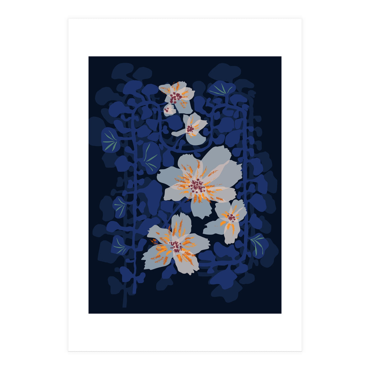 Orchid shadow blue notes (Print Only)