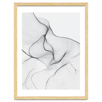 Abstract Black And White Flowing Lines Organic Form