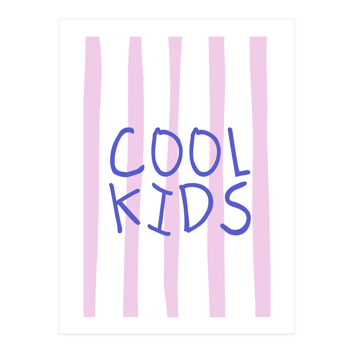 Cool Kids Club, Fun Playful Quote Print for Kids Room and Playroom Decor (Print Only)