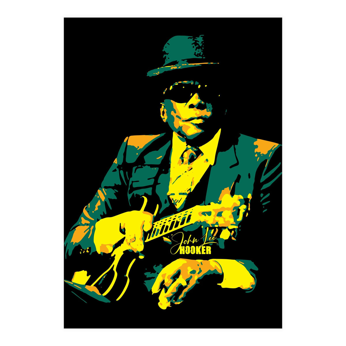John Lee Hooker American Blues Guitarist (Print Only)