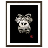 Angry Gorilla White In Black thumbnail