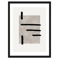 Minimalist artwork with textures and lines in earth brown