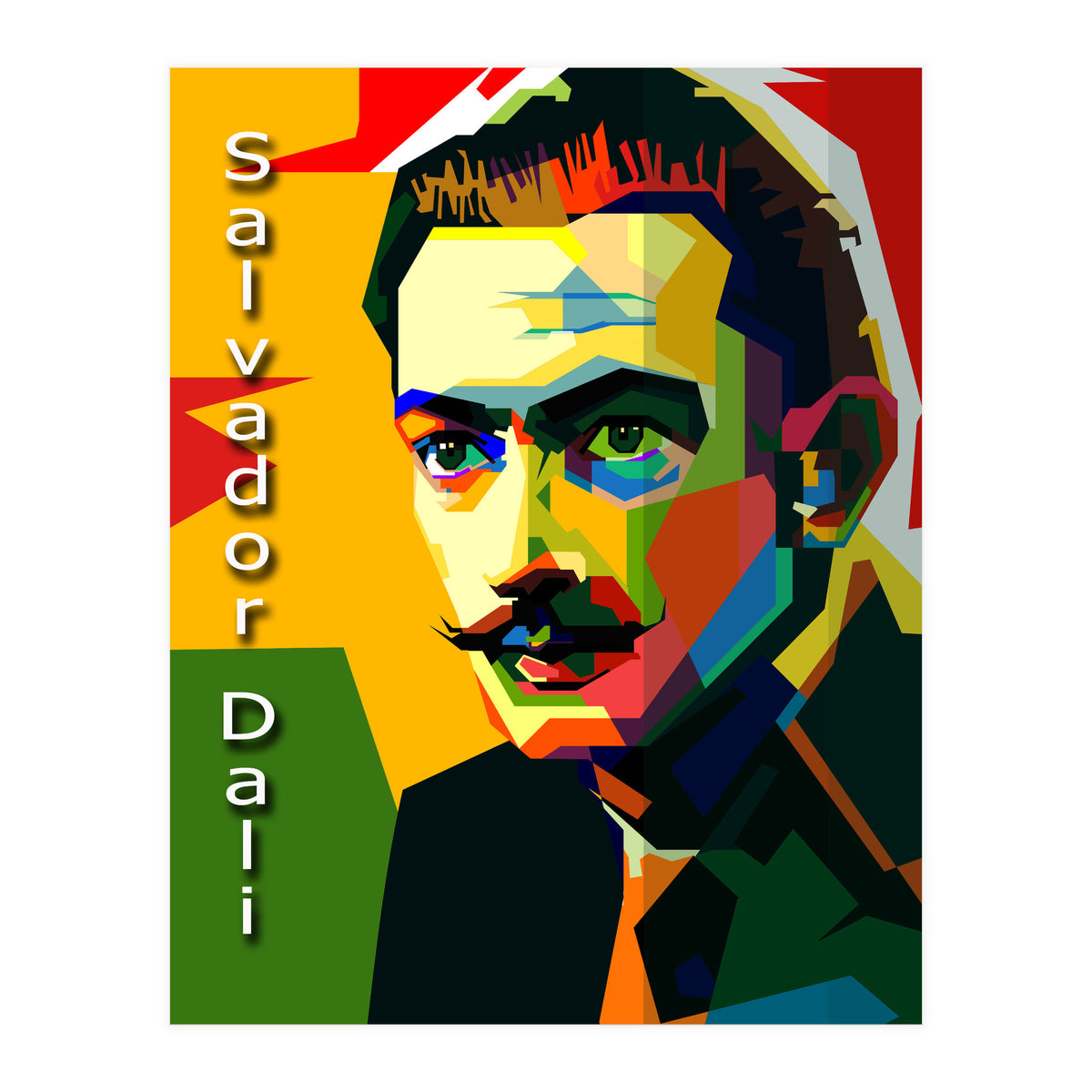 Salvador Dali Maestro Painting In Pop Art WPAP (Print Only)