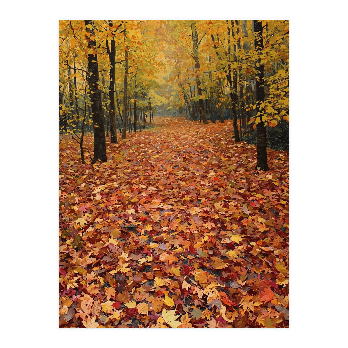 Ethereal Autumn Forest Path (Print Only)