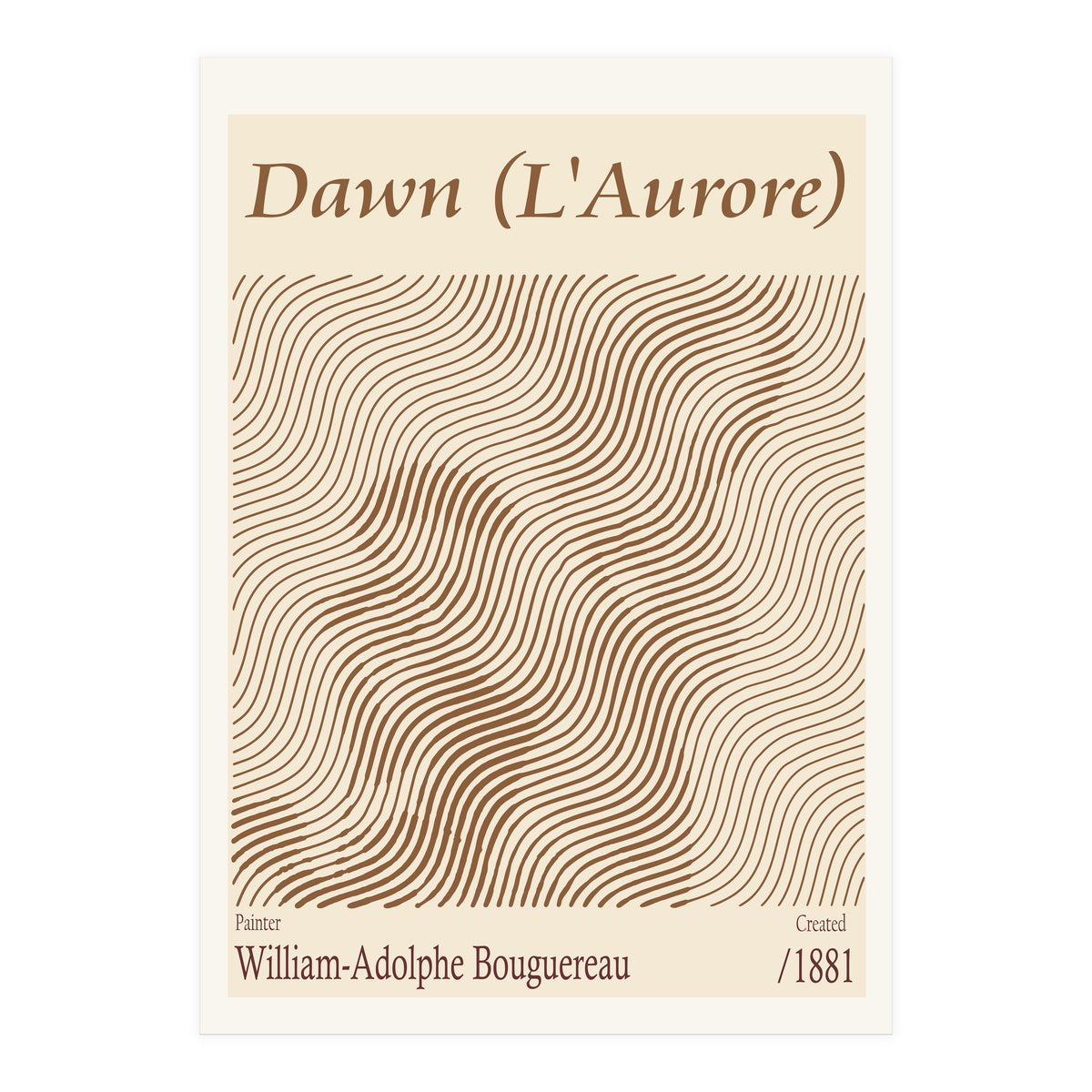 Dawn (l'aurore) – William Adolphe Bouguereau 1881 (Print Only)