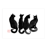 4 Black Cats (Print Only)