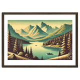Vintage Alpine Lake Poster thumbnail