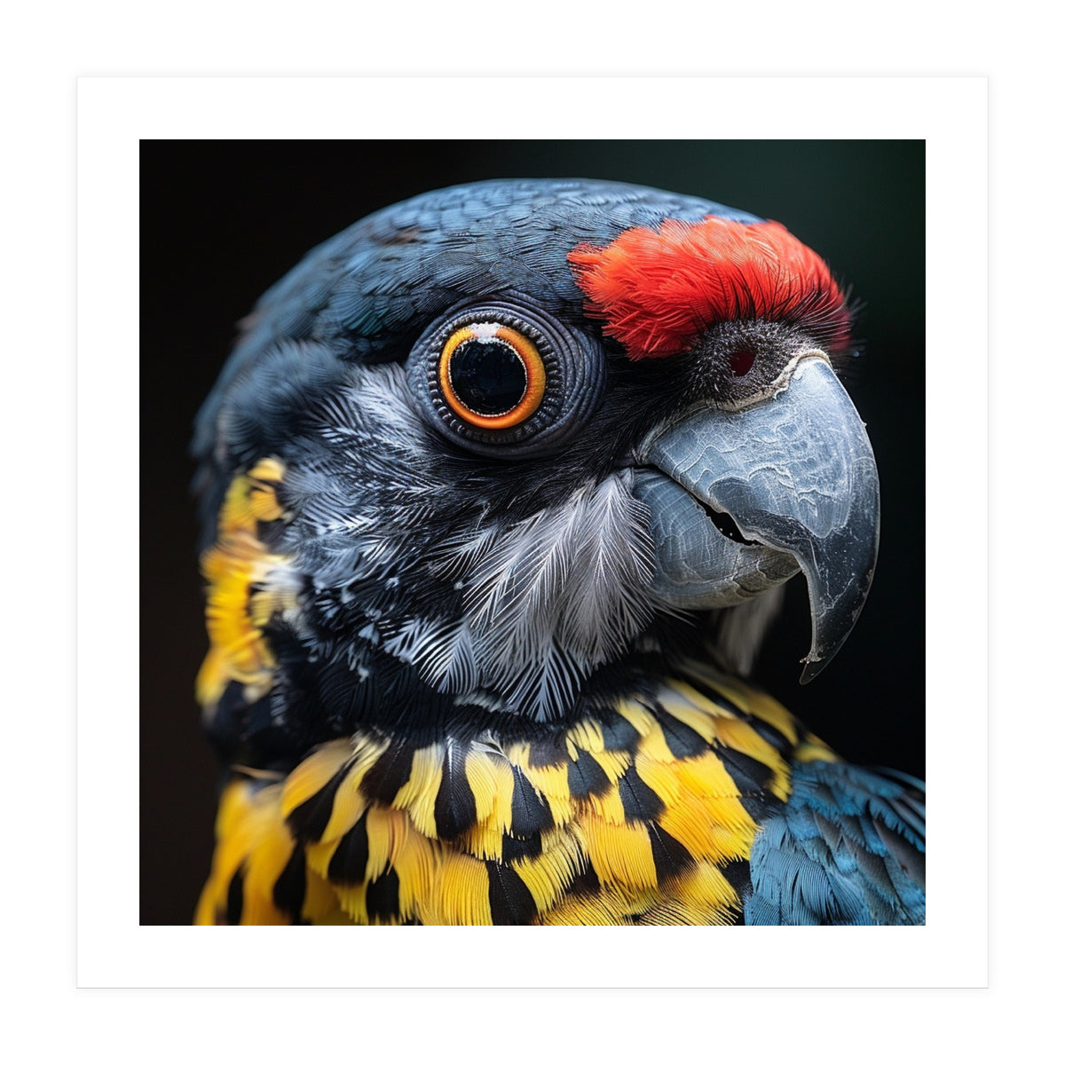 Close-up Portrait of a Vibrant Parrot (Print Only)