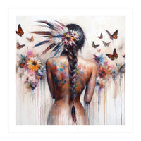 Butterfly Braid Elegance (Print Only)