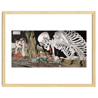 Utagawa Kuniyoshi – Mitsukuni Defying the Skeleton Specter (1910) | Dramatic Japanese Ukiyo-e Masterpiece