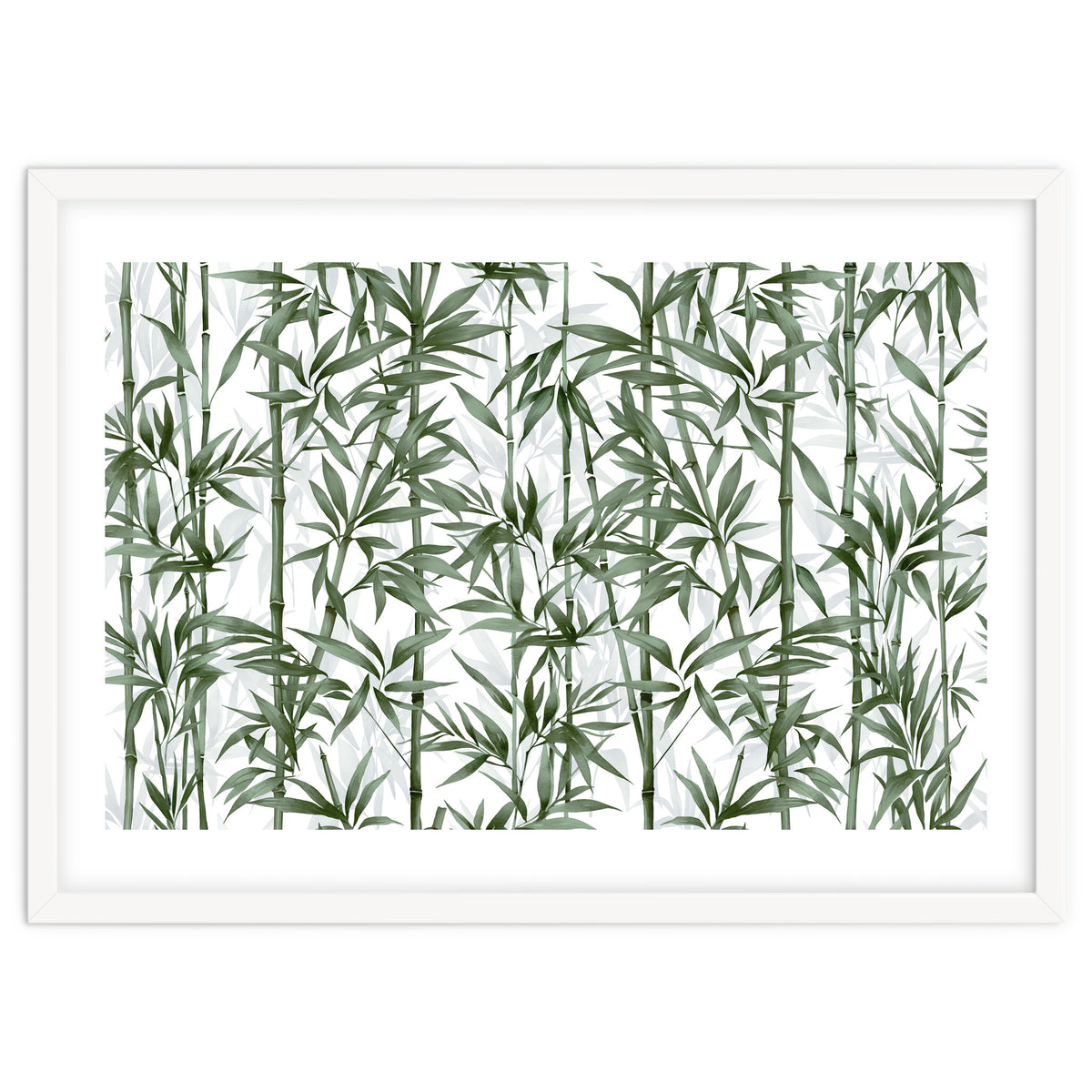 Bamboo Moody Green White