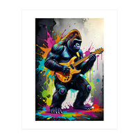 Gorilla Plays Guitar (Print Only)