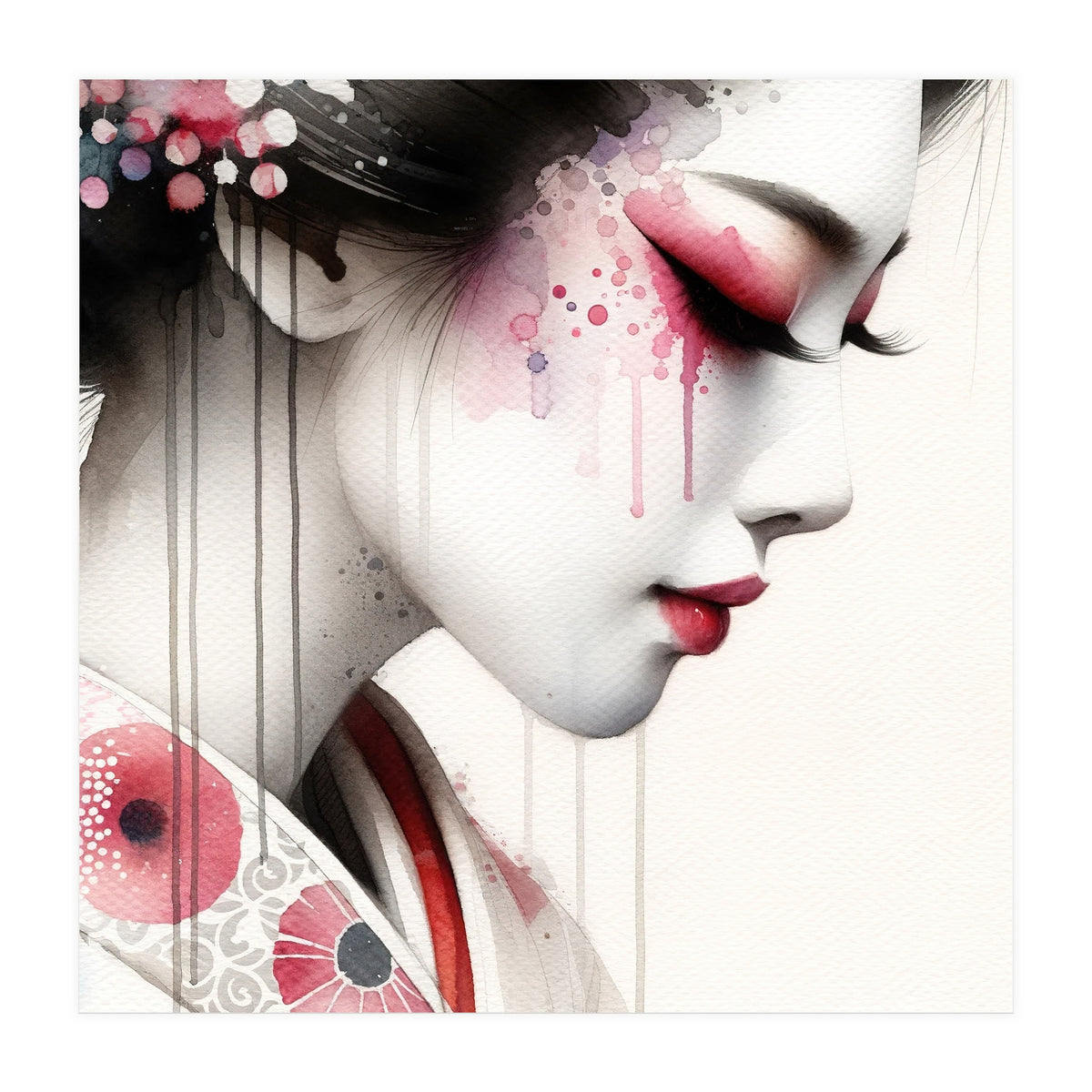 Petal Drift Modern Geisha (Print Only)