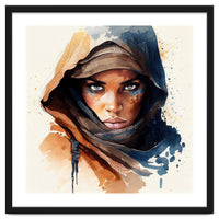 Watercolor Tuareg Woman #1
