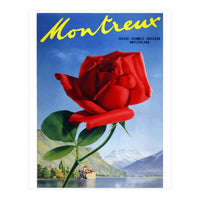 Red Rose on Montreux, Switzerland (Print Only)