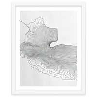 Abstract Black And White Organic Flowing Lines Pattern