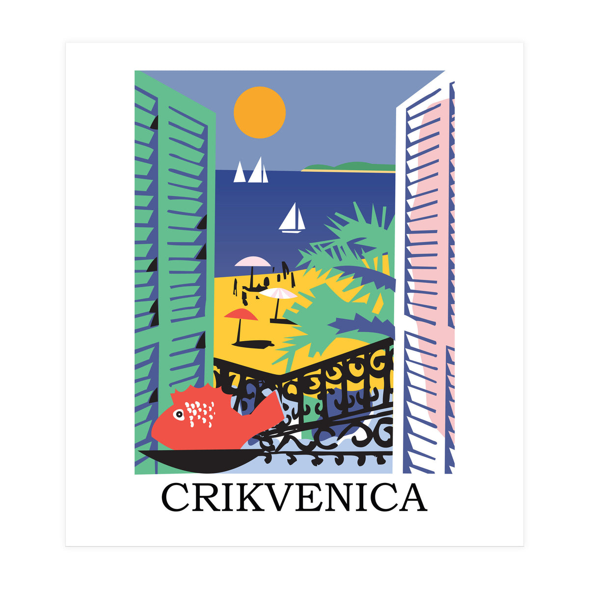 Crikvenica, View From a Window (Print Only)